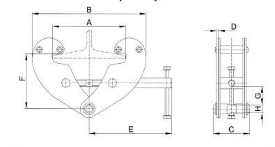 Захват балочный тип JT клипса г-п 3 тонн купить в Тюмени