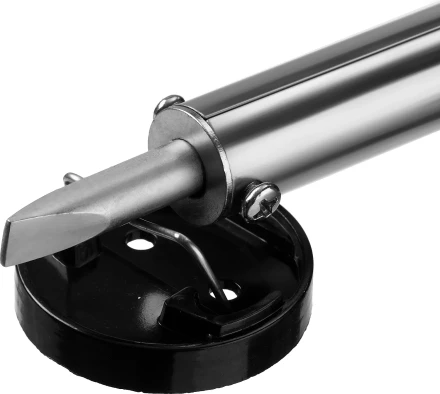 Паяльник PROTerm с двухкомпонентной рукояткой, в комплекте с припоем и подставкой, жало - клин, STAYER Professional 55300-100, 100 Вт 55300-100 купить в Тюмени