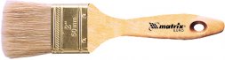 Кисть плоская Евро 3/4 натуральная щетина деревянная ручка MATRIX 83050