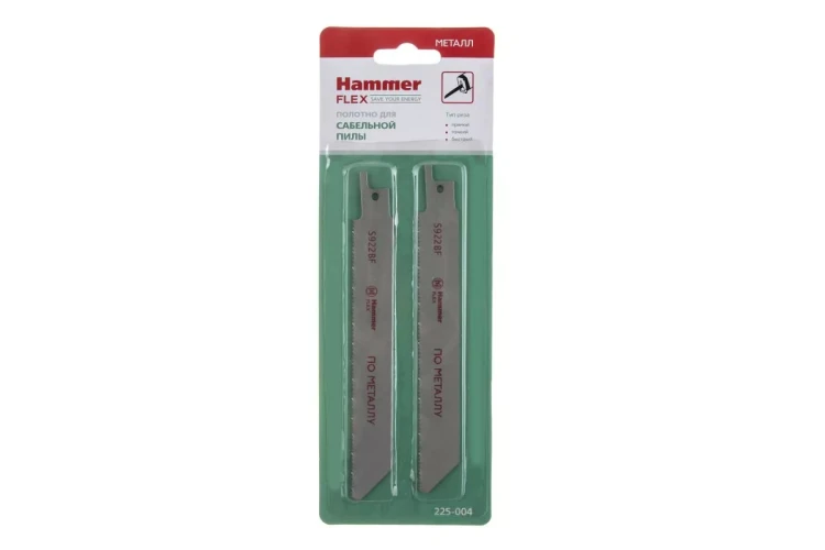 Полотно для сабельной пилы HAMMER 150мм, TPI 25, BIM, 2шт/уп (Flex 225-004) купить в Тюмени