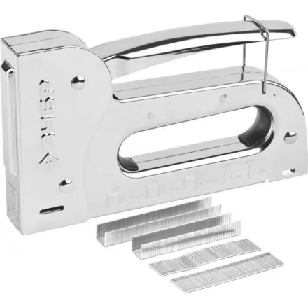 Степлер для скоб &quot;Универсал 14&quot; 6-в-1: тип 53 (6-14 мм) / 140 (8-14 мм) / 53F (8-14 мм) / 13 (6-14 мм) / 300 (16 мм) 500 (16 мм), ЗУБР Профессионал 31527 купить в Тюмени