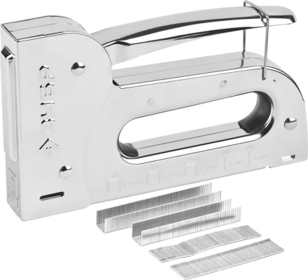 Степлер для скоб &quot;Универсал 14&quot; 6-в-1: тип 53 (6-14 мм) / 140 (8-14 мм) / 53F (8-14 мм) / 13 (6-14 мм) / 300 (16 мм) 500 (16 мм), ЗУБР Профессионал 31527 купить в Тюмени