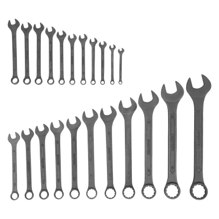 Набор ключей комбинированных, 6 - 32 мм, 22 шт., CrV, фосфатированные, ГОСТ 16983 Сибртех 15479 купить в Тюмени