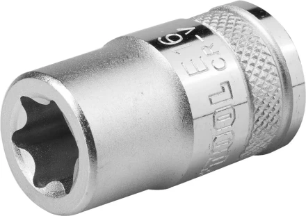 Торцовая головка KRAFTOOL "INDUSTRIE QUALITAT", Cr-V, внешний TORX, хромосатинированная, 1/2", Е 18 27810-18_z01 купить в Тюмени