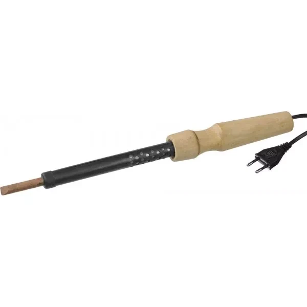 Электропаяльник с деревянной рукояткой, 100Вт 55407-100 купить в Тюмени