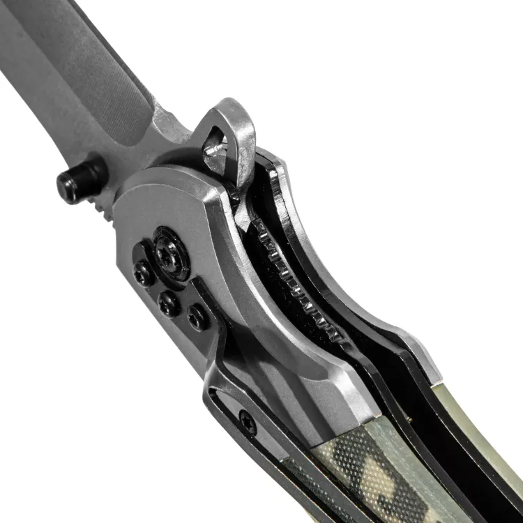 Нож складной Denzel, многоцелевой, системы Liner-Lock, с накладкой G10 на классической рукоятке, 79207 купить в Тюмени