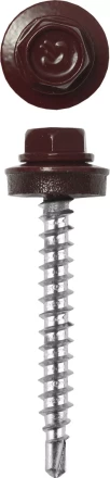 Саморезы ЗУБР &quot;ПРОФЕССИОНАЛ&quot; окраш., RAL 3005 темно-красн., для крепл. кров. матер. к дерев. обреш., 4.8x29мм, 400шт 4-300315-48-029-3005 купить в Тюмени