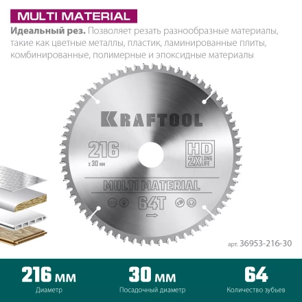Диск пильный Multi Material, повышенный ресурс 36953-216-30 купить в Тюмени