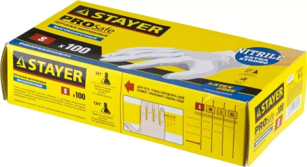 Перчатки STAYER &quot;PROFI&quot; нитриловые экстратонкие, S, 100шт 11203-S купить в Тюмени