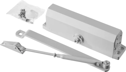 Доводчик дверной ЗУБР &quot;ПРОФЕССИОНАЛ&quot;, для дверей массой до 100 кг, цвет белый 37911-100 купить в Тюмени