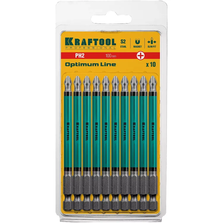 Биты KRAFTOOL OPTIMUM PH 26122-2-100-10 купить в Тюмени