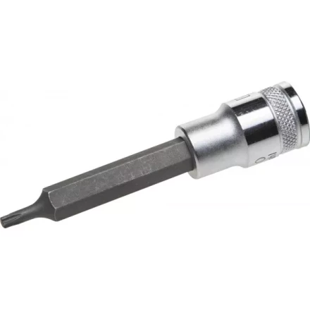 Торцовая бита-головка KRAFTOOL &quot;INDUSTRIE QUALITAT&quot;, удлиненная, материал S2, TORX, сатинированная, 1/2&quot;, Т20 27906-20 купить в Тюмени