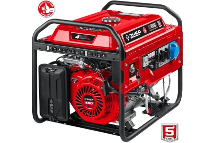 ЗУБР 8000 Вт, бензиновый генератор с электростартером (СБ-8000Е) купить в Тюмени