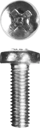 Винт ЗУБР &quot;МАСТЕР&quot; DIN 7985, класс прочности 4.8, оцинкованный, M5x16мм, 5кг 303150-05-016 купить в Тюмени