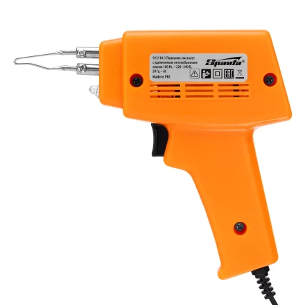 Паяльник импульсный с петлеобразным жалом, 100 Вт, 220 В Sparta 913110 купить в Тюмени