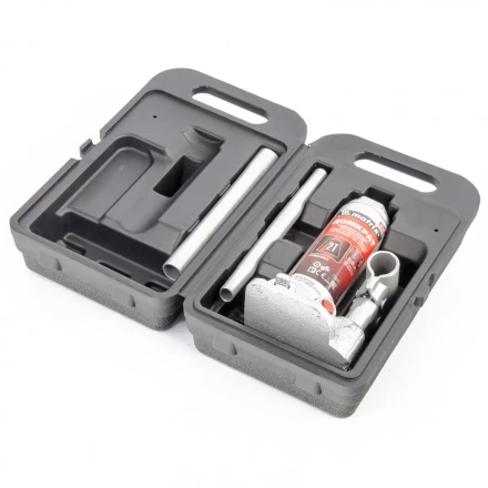 Домкрат гидравлический бутылочный 2 т h подъема 181–345 мм в пластиковом кейсе  MATRIX MASTER 50750 купить в Тюмени