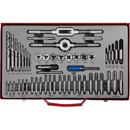 Набор метчиков и плашек ЗУБР &quot;МАСТЕР&quot;, сталь 9ХС, 52 предмета 28130-H52_z01 купить в Тюмени