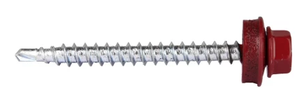 Саморезы ЗУБР "ПРОФЕССИОНАЛ" окраш., RAL 3005 темно-красн., для крепл. кров. матер. к дерев. обреш., 4.8x50мм, 250шт 4-300315-48-050-3005 купить в Тюмени