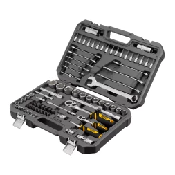 Набор инструментов Denzel, 1/2&quot;, 1/4&quot;, CrV, S2, пластиковый кейс, 82 предмета 15809