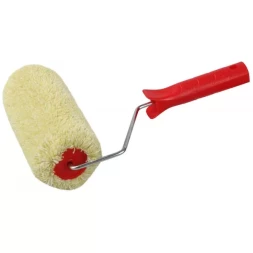 Валик фасадный ЗУБР "ЭКСПЕРТ" УНИВЕРСАЛ СИНТЕКС малярный в сборе, полиакрил, бюгель 8мм, 68х250мм 03502-25