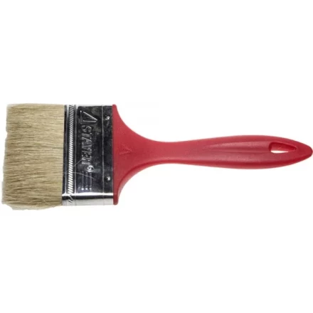 Кисть плоская STAYER &quot;UNIVERSAL-EURO&quot;, светлая натуральная щетина, пластмассовая ручка, 100мм 0108-100 купить в Тюмени