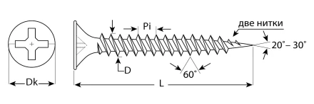 Саморезы фосфатированные с мелкой резьбой гипсокартон-металл ЗУБР 4-300012-35-016 PH2 3.5 х 16 мм 2300 шт 4-300012-35-016 купить в Тюмени