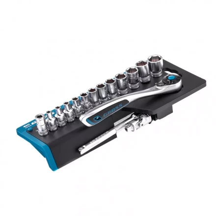 Набор торцевых головок трещотка 120 зубьев 36 предметов 1/4&quot; CrV Gross 14142 купить в Тюмени