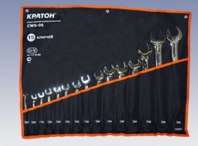 Набор ключей комбинированных Кратон CWS-06 15 пр. 2 27 03 006 купить в Тюмени