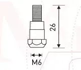 Держатель наконечника M6 26mm (24KD) MD0138-00 Ref. Aurora купить в Тюмени