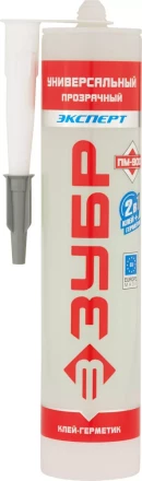 Клей монтажный ЗУБР &quot;ЭКСПЕРТ&quot; ПМ 900, гибридный экстрасильн, прозрач, универс, водостойк, эластич, (без запаха), 300мл 41330 купить в Тюмени