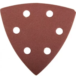 Треугольник шлифовальный ЗУБР "МАСТЕР" универсальный на велкро основе, 6 отверстий, Р320, 93х93х93мм, 5шт 35583-320