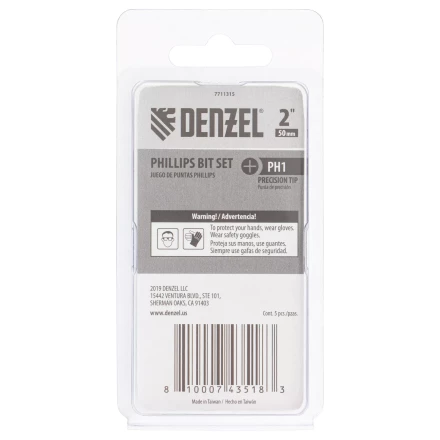 Бита PH1x50, 5 шт. Denzel 7711315 купить в Тюмени