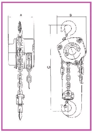 Таль ручная цепная HSZ-J LB г-п 5 тонн H=6 метра купить в Тюмени