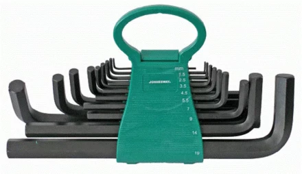 Набор ключей шестигранных коротких 1,5-19мм 18предметов Jonnesway  H01MH118S 48732 купить в Тюмени