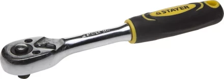 Трещотка для торцовых головок STAYER &quot;PROFI&quot;, Сr-V сталь, 45 зубцов, 1/4&quot; 27786-1/4 купить в Тюмени