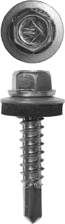 Саморезы ЗУБР &quot;ПРОФЕССИОНАЛ&quot; оцинков., для крепл. кров. матер. к металл. констр., 5.5x38мм, 1500шт 4-300310-55-038 купить в Тюмени