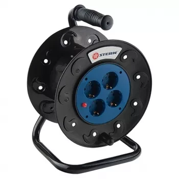 Удлинитель силовой на кабельной катушке, 3*1мм*25м, 4 розетки со шторками, 10A, STERN 95705 купить в Тюмени