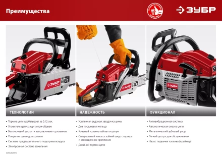 Бензопила ПБЦ-М49-45 серия МАСТЕР купить в Тюмени