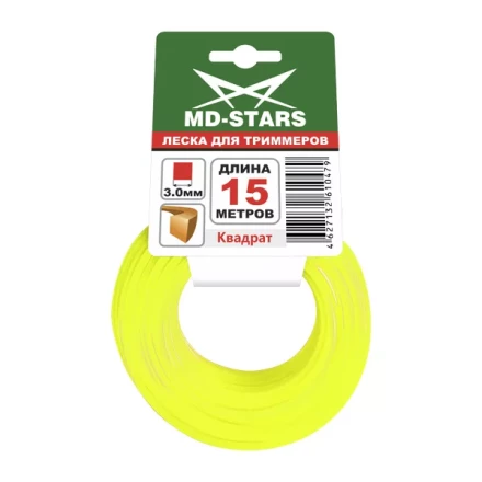 Леска для триммера SQUARE (квадрат) 2,4ММХ15М купить в Тюмени