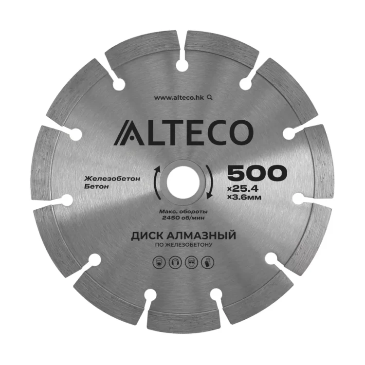 Диск алмазный по железобетону ALTECO 500x25.4x3.6 мм 66493 купить в Тюмени