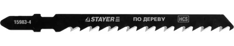 Полотна STAYER "PROFI", T14DP, для эл/лобзика, HCS, по дереву, прямой рез, EU-хвост., шаг 4мм, 75мм, 2шт 15983-4_z01 купить в Тюмени