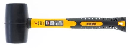 Киянка резиновая, 24 oz, черная резина, фибергласовая рукоятка// Denzel 7711193 купить в Тюмени