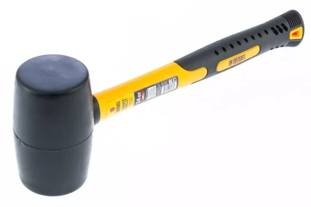 Киянка резиновая, 24 oz, черная резина, фибергласовая рукоятка// Denzel 7711193 купить в Тюмени