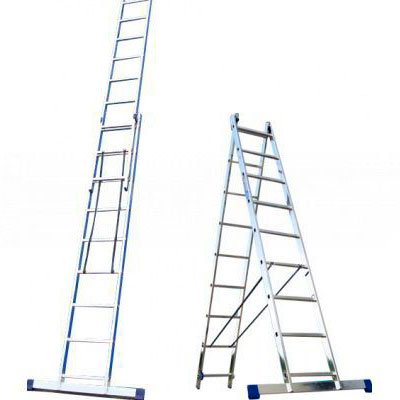 Лестница двухсекционная 2х12 RD212 RedVerg алюминиевая, h= 3,18-5,26 м, 12,6 кг купить в Тюмени