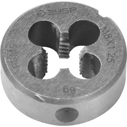 Плашка ЗУБР &quot;ЭКСПЕРТ&quot; круглая машинно-ручная для нарезания метрической резьбы, М8 x 1,25 4-28023-08-1.25 купить в Тюмени