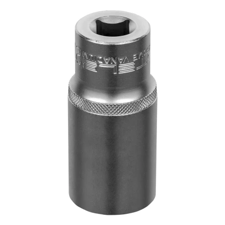 Головка торцевая удлиненная, 27 мм, шестигранная, CrV, под квадрат 1/2 Stels 13884 купить в Тюмени