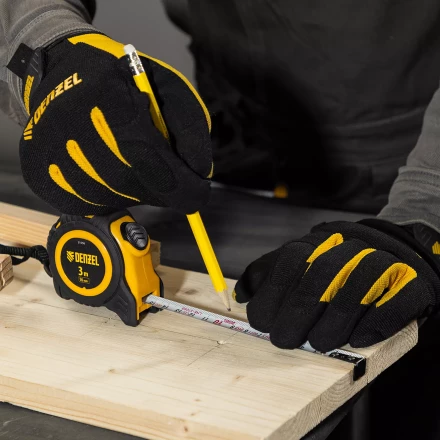 Рулетка Denzel 3м х 16мм, обрезиненный корпус, автоматическая фиксация, 31550 купить в Тюмени