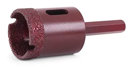 Алмазная коронка MESSER по камню с шестигранным хвостовиком (вакуумное спекание алмазов) 45 мм купить в Тюмени