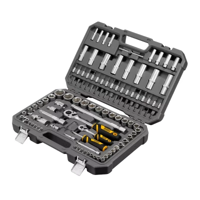 Набор инструментов Denzel 15814, 1/2", 1/4", CrV, S2, пластиковый кейс, 109 предметов