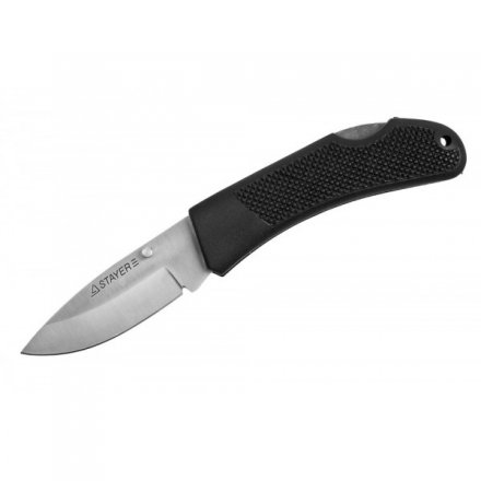 Нож STAYER складной с обрезиненной ручкой, средний 47600-1_z01 купить в Тюмени